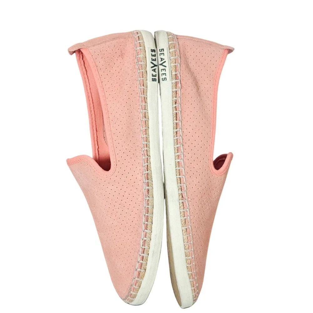 Seavees Ocean Park Espadrille Slip On Shoes‎ Suede Pink Womens Size 8 EUC